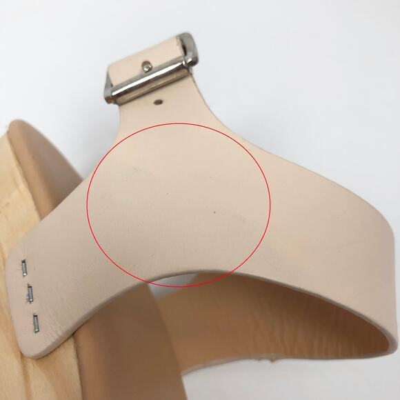 NEW OpBx Nisolo Open Toe Clogs Wooden Heel Sandals Shoes Platform Size 6.5 Bone - Picture 16 of 16